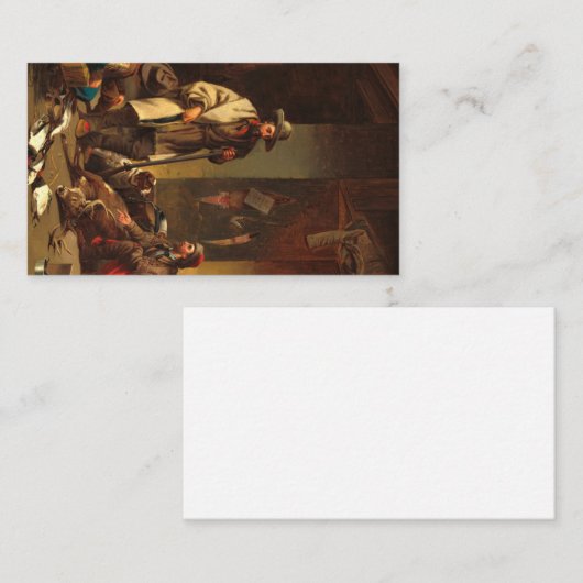 The Trapper's Cabin, 1858 by John Mix Stanley 名刺 (正面/裏面)