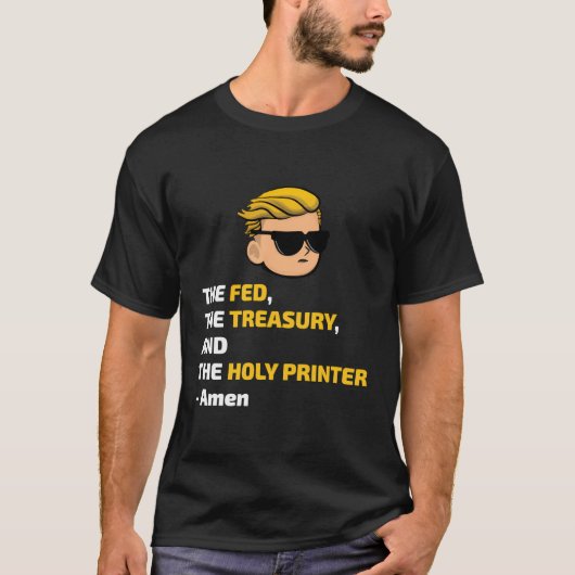 The Treasy 食べ物を与え And The Holy Printer - Wallst Tシャツ (正面)