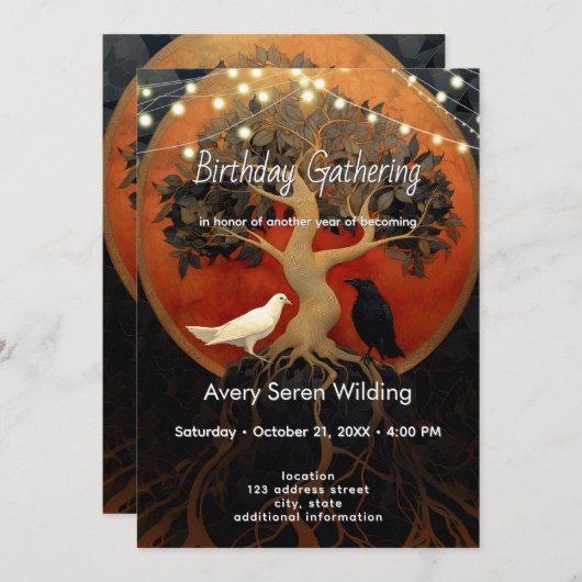 The Tree Between Worlds | Tree of Life R&B 招待状 (正面/裏面)