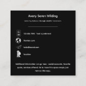 The Tree Between Worlds | Tree of Life Red/Blk スクエア名刺 (裏面)