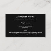 The Tree Between Worlds | Tree of Life Red/Blk 名刺 (裏面)