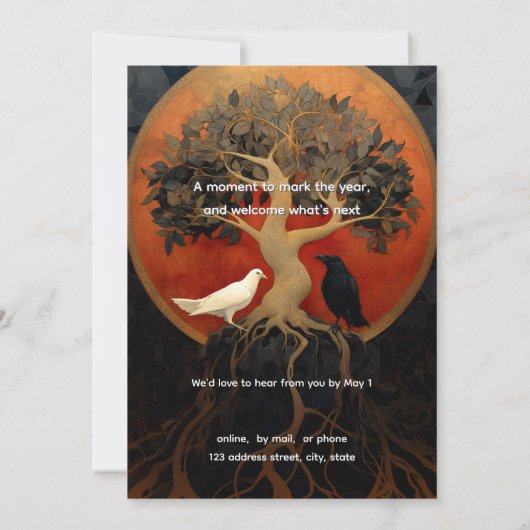 The Tree Between Worlds | Tree of Life Red/Blk 招待状 (裏面)