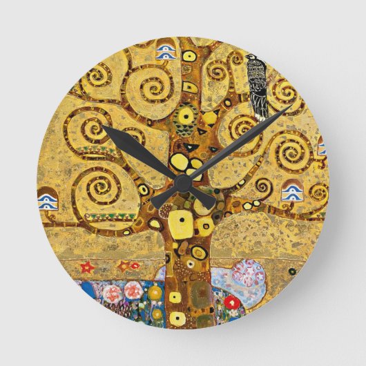 “ The Tree of Life ” , Gustav Klimt ラウンド壁時計 (正面)