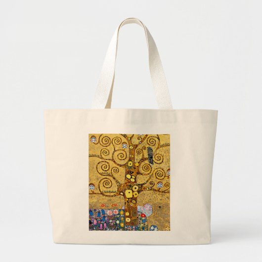 “ The Tree of Life ” , Gustav Klimt ラージトートバッグ (正面)