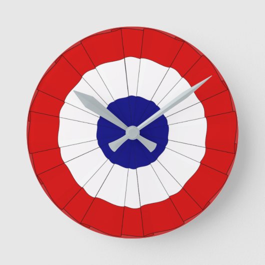 The tricolour cockade – Rosette ラウンド壁時計 (正面)