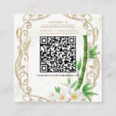 The Tropical Imperial Bamboo Garden Wedding Detail スクエア名刺 (裏面)