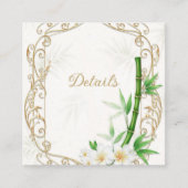 The Tropical Imperial Bamboo Garden Wedding Detail スクエア名刺 (正面)
