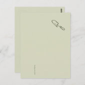 The Trowel -Botanists Pause- Minimalist ポストカード (正面/裏面)