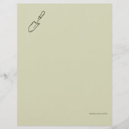 The Trowel -Botanists Pause- Minimalist レターヘッド