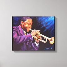The Trumpet Player 11" x 14" Canvas Galleryプリント
