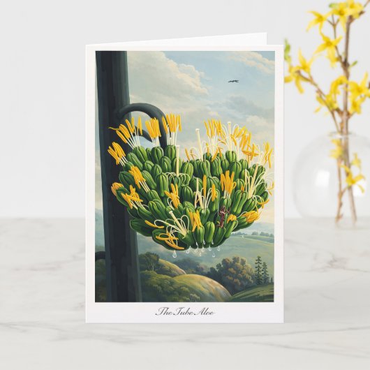The Tube Aloe — Modern Botanical Reinterpretation カード (黄色い花)