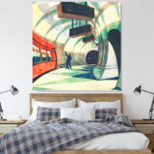 The Tube Station - Cyril Edward Power キャンバスプリント (インサイチュ (寝室))