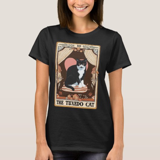 The Tuxedo Cat Tarot Card Tuxedo Cat Tuxedo Mom Ca Tシャツ (正面)