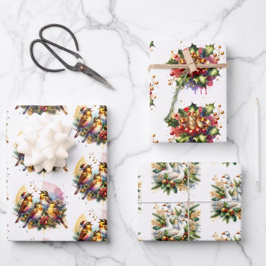 The Twelve Days of Christmas ラッピングペーパーシート (正面)