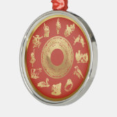 The Twelve Days of Christmas Red メタルオーナメント (左)