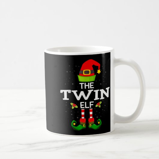 The Twin Elf Christmas Family Matching Pajama コーヒーマグカップ (右)