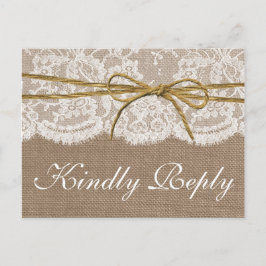 The Twine Bow素朴's結婚コレクション – RSVP インビテーションポストカード