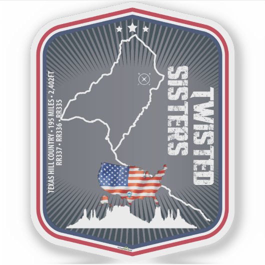 The Twisted Sisters Texas USA Motorcycle 02 シール (正面)