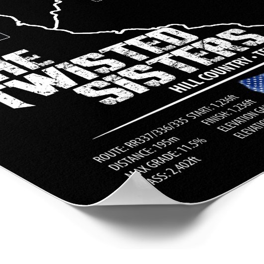 The Twisted Sisters Texas USA Motorcycle 02 ポスター (角)