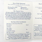 The Two Hearts Catholic Wedding 三つ折りプログラム (内部最初)