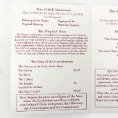 The Two Hearts Catholic Wedding 三つ折りプログラム (内部最初)