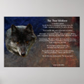 The TWO WOLVES CHEROKEE TALE Art Poster ポスター (正面)