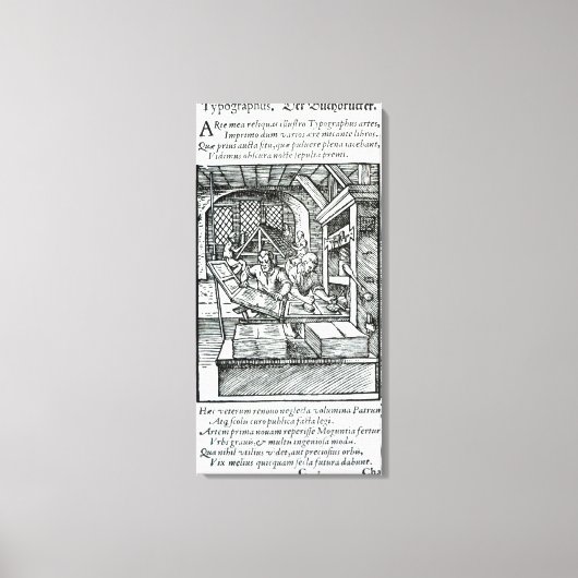 The Typographer, Hartman Schopper発行 キャンバスプリント (正面)