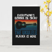The Ukulele Player is here カード (黄色い花)