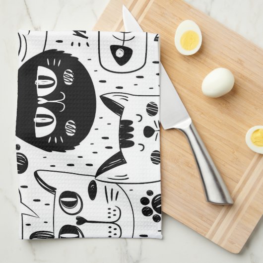 The Ultimate Cat Lover - Cozy Cat pet  キッチンタオル (四つ折り)