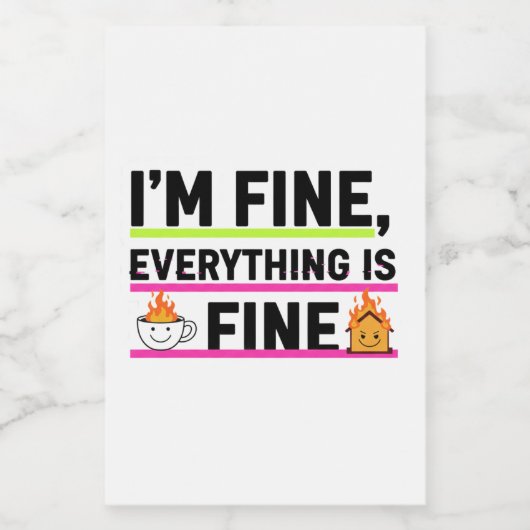 The Ultimate "I'm Fine" Labels フードラベル (シングルラベル)