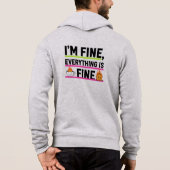 The Ultimate "I'm Fine" Men's Hoodies パーカ (裏面)