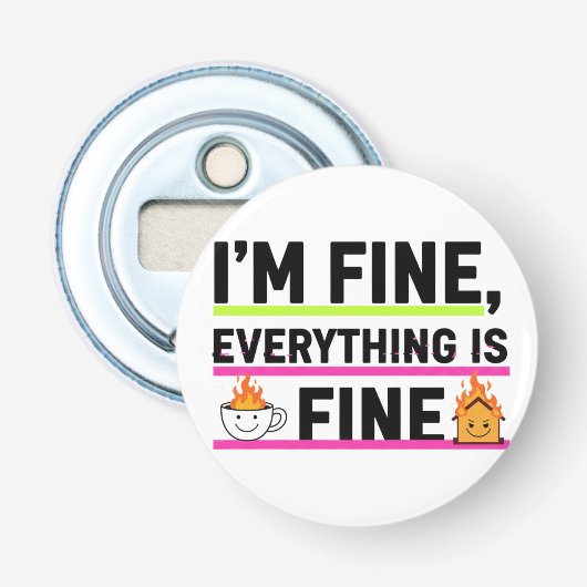 The Ultimate "I'm Fine" Men's Hoodies 栓抜き (正面)