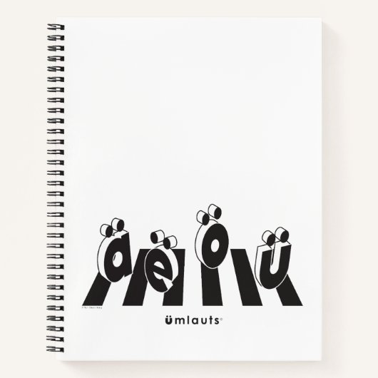 “The Umlauts™ Crossing Over” ノートブック (正面)