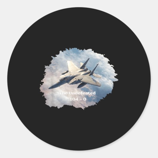 The Undefeated F-15, 104-0, V3 - Patriotic Series  ラウンドシール (正面)