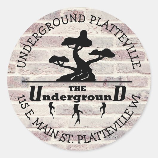 The Underground Vaping Shop Logoスタンプ ラウンドシール (正面)