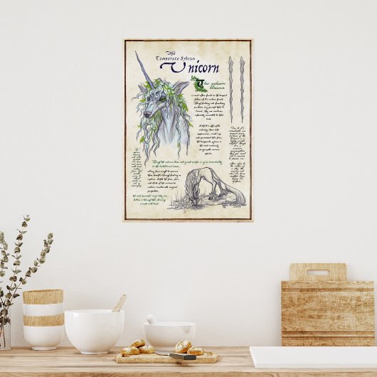 The Unicorn – 神話的な推定ページのポスター ポスター (キッチン)