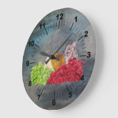 The Uninvited Guest Painting by Alfred Fox ラージ壁時計 (傾斜)