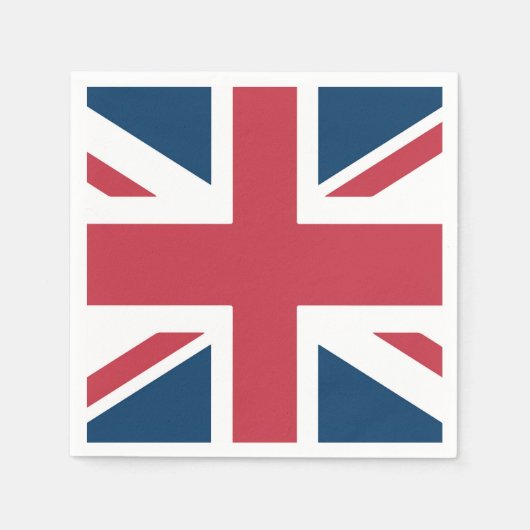 The Union Jack British Flag スタンダードカクテルナプキン (正面)