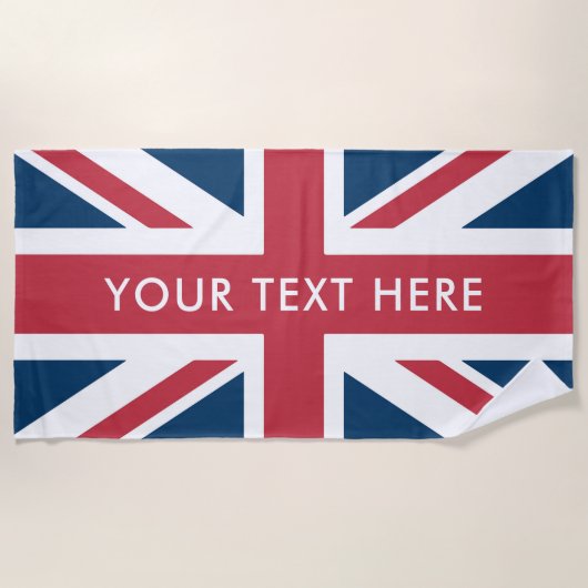 The Union Jack British Flag ビーチタオル (正面)