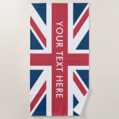 The Union Jack British Flag ビーチタオル (正面)