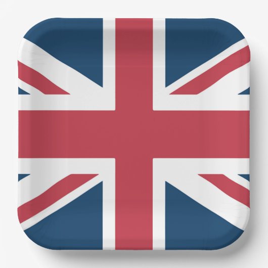 The Union Jack British Flag ペーパープレート (正面)