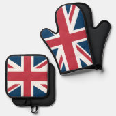 The Union Jack British Flag 鍋つかみ&鍋敷きセット (正面/裏面)