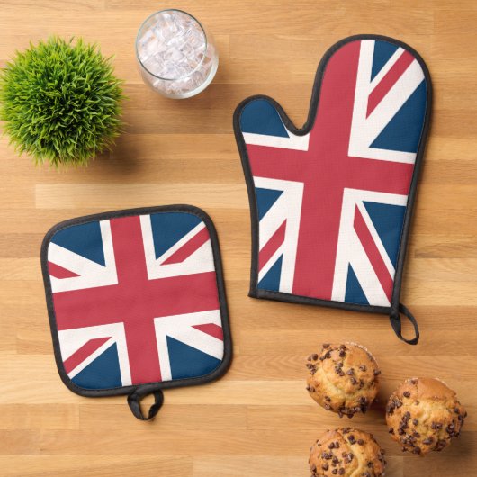 The Union Jack British Flag 鍋つかみ&鍋敷きセット (トップダウン)