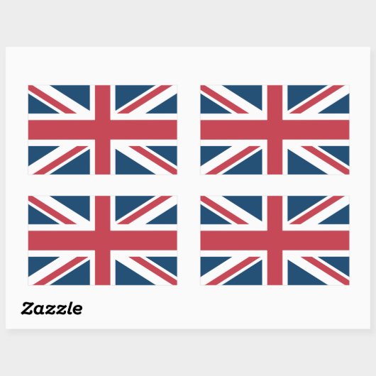 The Union Jack British Flag 長方形シール (シート)