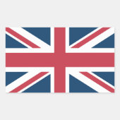 The Union Jack British Flag 長方形シール (正面)