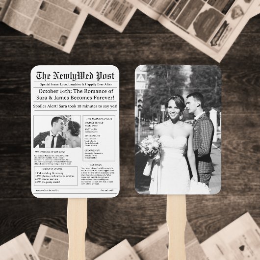 The Unique Newspaper Timeline and Wedding Programs ハンドファン