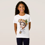 The unique T-shirt depicts a beautiful girl  Tシャツ (正面フル)