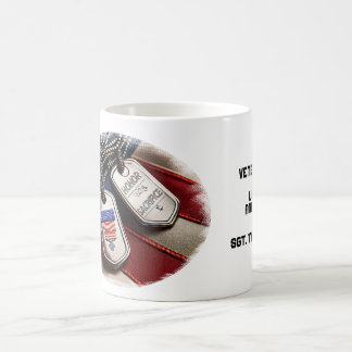 The United States Dog Tags And Flag コーヒーマグカップ