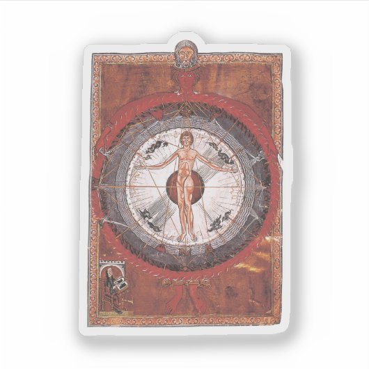 The Universal Man - Hildegard von Bingen シール (正面)