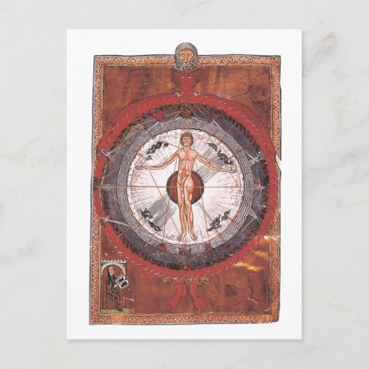The Universal Man - Hildegard von Bingen ポストカード (正面)
